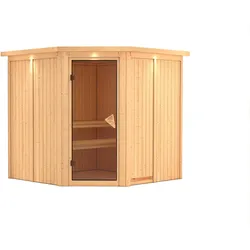 Karibu Sauna Jarin-ohne Ofen-Inkl. Dachkranz