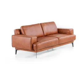 W.Schillig Couch Lederbezug 2-Sitzer Braun