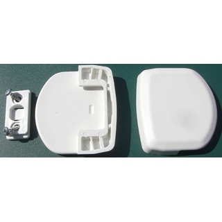 Balkontürgriff, Ziehgriff, Terassentüren, weiß H = 60 mm, B = 54 mm mit Schrauben