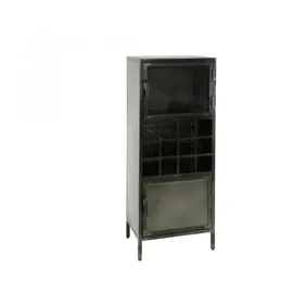 KAWOLA Coro Weinregal 55 x 135 x 40 cm Schwarz