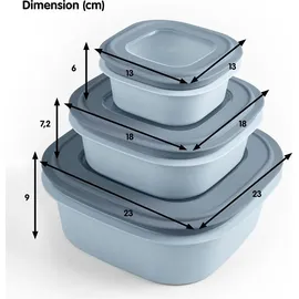 SUNWARE Frischhaltedose blaugrau 1,3 l