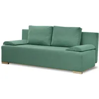 Bonni Schlafsofa Eufori Plus, Sofa mit Bettkasten und Schlaffunktionn, Klappsofa, Schlafcouch, Bettsofa, Couch vom Hersteller, Couchgarnitur, Sofagarnitur (Minze)