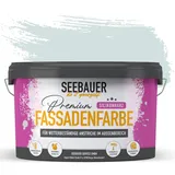 SEEBAUER diy Silikonharz-Fassadenfarbe Blau 10L für Außen (No. 828 Thistle Blue) Selbstreinigende Fassadenfarbe mit Lotuseffekt - Geeignet für Putz, Mauerwerk und Beton