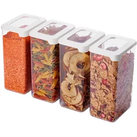 SmartStore Vorratsdosen Set transparent 12,5 x 9 x 20 cm 4-teilig 1,6 l