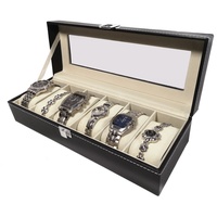 Yudu Uhrenbox Uhrenbox Uhrenkoffer Schmuckkoffer mit Glasdeckel für Uhren Armband