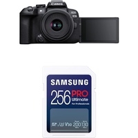 Canon EOS R10 Systemkamera + STM Zoomobjektiv (Kamera mit Deep Learning Content Creator) + Ultimate SD-Karte, 200 MB/s Lesen, 130 MB/s Schreiben, Speicherkarte für Smartphone, Drohne oder Action-Cam