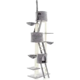 Wiltec Kratzbaum deckenhoch 233-270 cm hellgrau