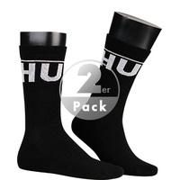 HUGO BOSS Socken QS Rib Iconic CC 2er Pack 50468419/100, Weiß, 43-46