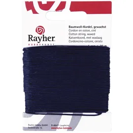 Rayher Baumwollkordel gewachst 1mm 20m blau