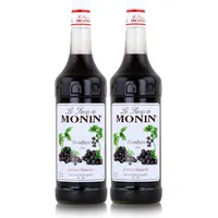 Monin Sirup Brombeere 1L - Cocktails Milchshakes Kaffeesirup (2er Pack)