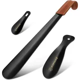 ZOMAKE Schuhlöffel Metall Schuhlöffel Set 3er Schwarz Edelstahl 42cm 19cm 10cm bunt