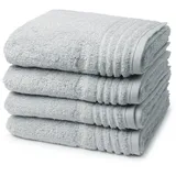 VOSSEN Supersoft Handtuch-Set (4er-Set) Handtücher 4 ct Silber