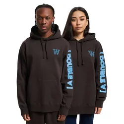 WOOD WOOD Ash Ärmelprint Hoodie schwarz/kaffee - 