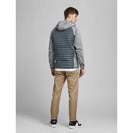 JACK & JONES Multi Quilted Jacke Grey Melange / Set In Sleeves M
