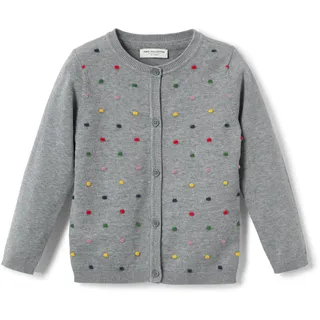Tchibo - Kinder-Strickjacke - Mädchen - Gr. 110/116 - grau/gepunktet