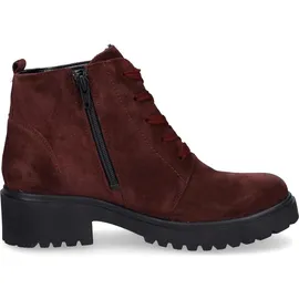 WALDLÄUFER H-Luise Bootie 716807-195-020, Order - Velourleder, Bordo (dunkelrot), Schnür. u. Reißverschluss, Weite H 37 - 37