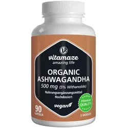 vitamaze ORGANIC ASHWAGANDHA 500mg 90 St Kapseln