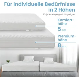 Bestschlaf Gel Topper 5 cm hoch 140 x 200 cm weiß