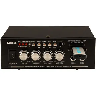 liston12 Karaoke Stereo Verstärker MP3 Bluetooth Party Anlage 50 W USB SD Fernbedienung