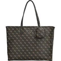 GUESS Shopper Power Play II Large Tech Tote Brown Logo