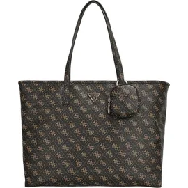 GUESS Shopper Power Play II Large Tech Tote Brown Logo