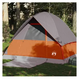 vidaXL Kuppelzelt 4 Personen Grau/Orange