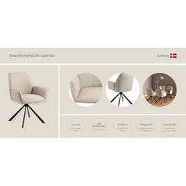 Actona Esszimmerstuhl Glenda Grau 2er-Set