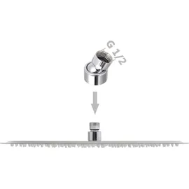 vidaXL Regenduschköpfe 2 Stk. Edelstahl Silber 40
