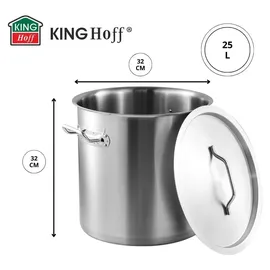 KING HOFF Gastronomischer Kochtopf 32 cm rund
