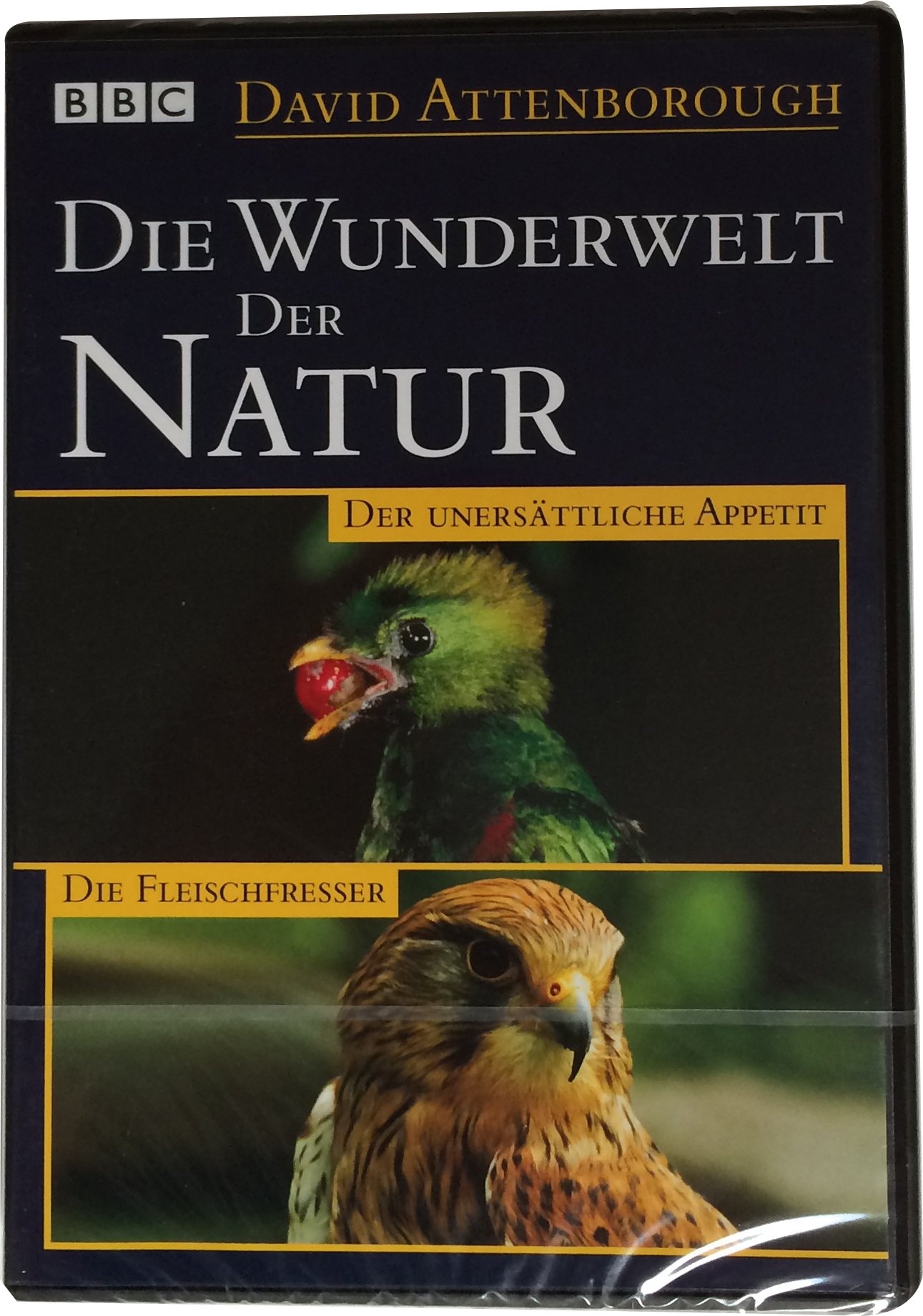 David Attenborough DIE WUNDERWELT DER NATUR "Der unersättliche Appetit" und "Die Fleischfresser" (aus der Serie: "Das Leben der Vögel"), Weltbild DVD, 1998, Laufzeit 90' (Neu differenzbesteuert)