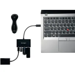 Kensington USB-Hub CH1000 USB-C 4-Port Hub schwarz Packung mit 5 Stück