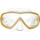 CRESSI Schnorchelmaske Onda oder Kombiset mit Schnorchel Mexico - Tauchermaske zum Schnorcheln - Taucherbrille Erwachsene - Transparent/Gelb