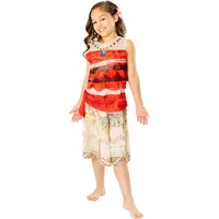 Disney Mädchen Kostüm Kleid Moana Mehrfarbig 140