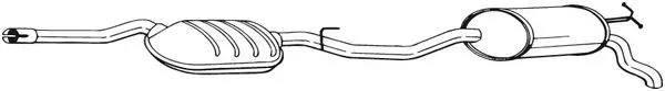 BOSAL Endschalldämpfer 288291 für Mercedes