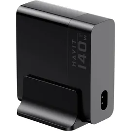 Havit UCLE004 EU GaN Reiseladegerät mit fünf Anschlüssen 140 W, schwarz