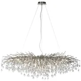 Paul Neuhaus Pendelleuchte Icicle Alu, Eisen, Stahl & Metall Silber 75 x 150 cm
