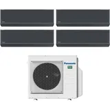 panasonic quadri split inverter-klimagerät serie etherea dark 7+7+7 mit cu-4z68tbe r-32 wi-fi integrated farbe graphite grey 7000+7000+7000