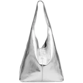 CASPAR Modell No.767 Shopper Wildleder Silber