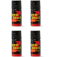 Pfefferspray PROTECT Anti-Dog Direktstrahl/Breitstrahl 15ml 40ml 50ml 63ml Tierabwehrspray zur Selbstverteidigung Reizstoffspray in verschiedenen Sprühvarianten (4X 40ml Breitstrahl)