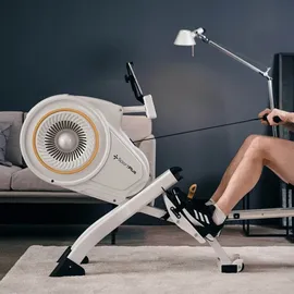 Sportplus Rudergerät für zuhause mit Luftwiderstand (8 Stufen), rower machine, Rudergerät Luft, leise & flüssig trainieren,