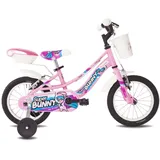 Fahrrad Damen Mädchen Bimba 14 " 1V Pink Super Bunny mit Bremsen Und Räder