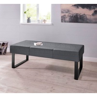 Home affaire Sitzbank Oliver, Breite 140cm, mit Metallgestell grau