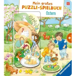 Mein großes Puzzle-Spielbuch: Ostern - Puzzlebuch ab 2 Jahren, mit 10 Puzzleteilen, Geschenk fürs Osternest