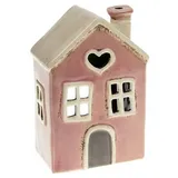 Village Pottery Teelichthalter Herzform Keramik Rosa