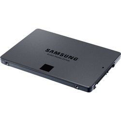Samsung 870 QVO interne SSD (4 TB) 2,5" 560 MB/S Lesegeschwindigkeit, 530 MB/S Schreibgeschwindigkeit grau 4 TB
