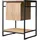 Tikamoon Waschtisch 60 cm aus Metall und Teakholz Materialmix industrieller Stil Einzel