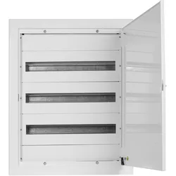 Doktorvolt Verteilerkasten Unterputz Sicherungskasten aus Metall 72 Module 3-reihig IP30 1642