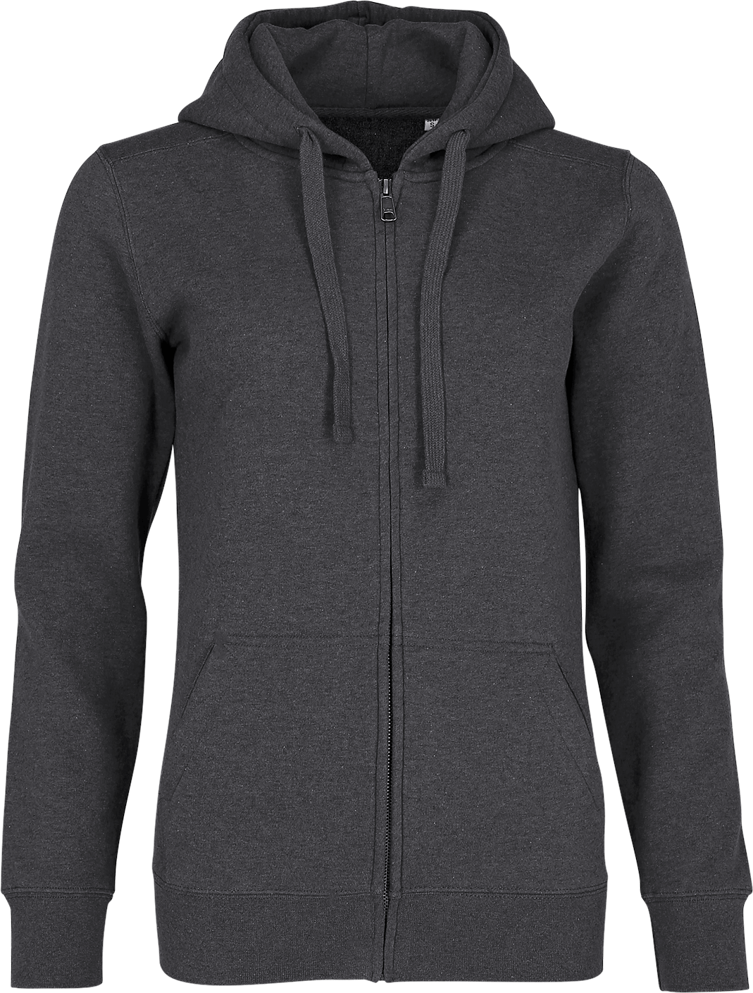 Russell Damen Authentic Melange Zipped Hood Sweat, carbon melange, XS