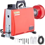 Vevor Rohrreinigungsmaschine 66 Fu_ x 5/8 Zoll, 250 W mit manueller Zuführung und 7 Schneidern