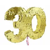 Pinata Zahl 30 gold metallic 30. Geburtstag